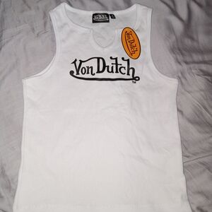 Von Dutch White Sleeveless Top